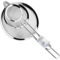 Los mejores  - Ipow WJ-096 - Juego de 3 coladores acero inoxidable con manija para alimentos y vegetales. medidas 7cm- 12cm- 18cm